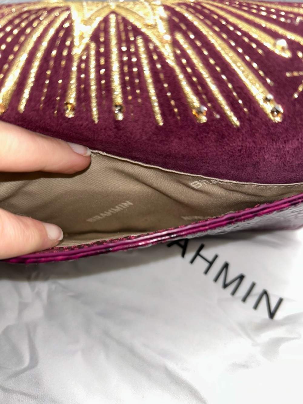 Brahmin Wendy Sugar Plum Revel Small Leather Crossbody - Picture 6 of 12